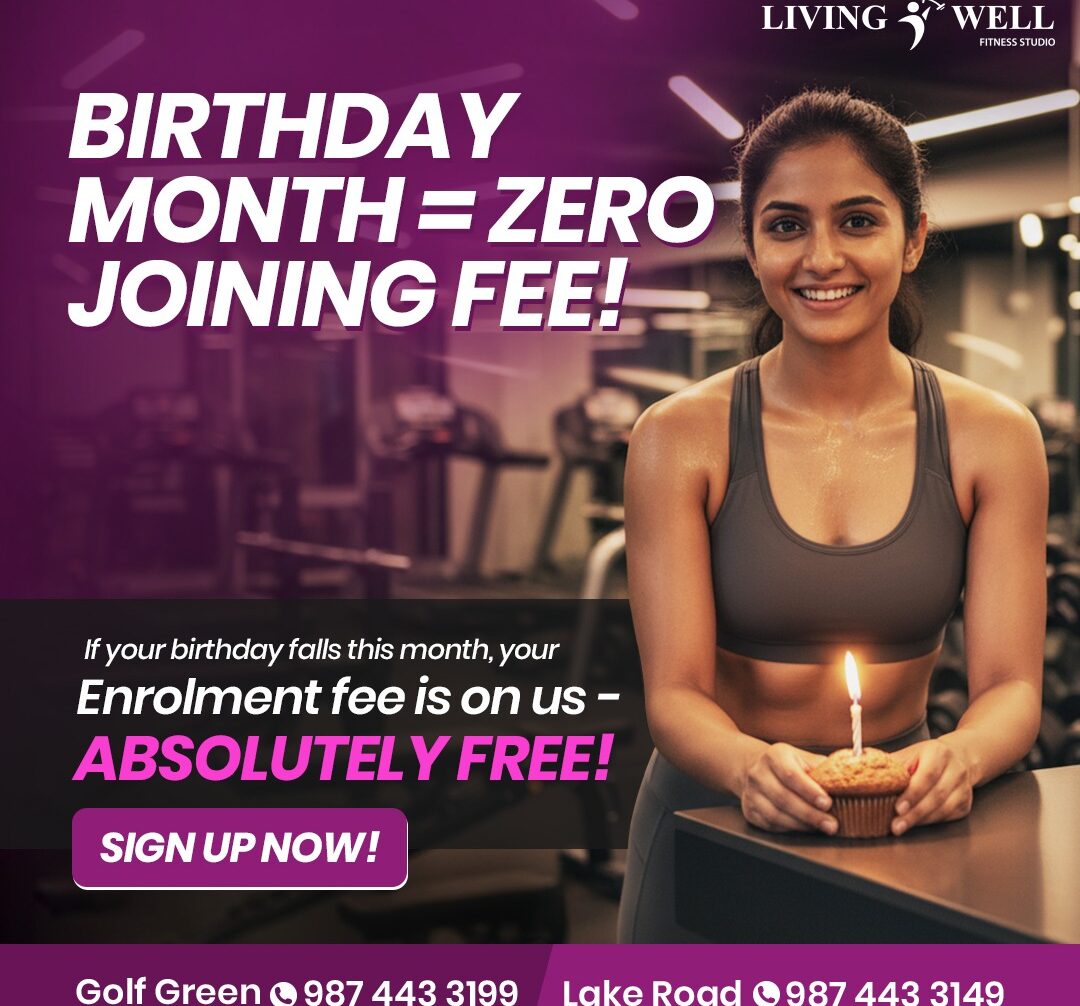 living well fitness studio birthday offer